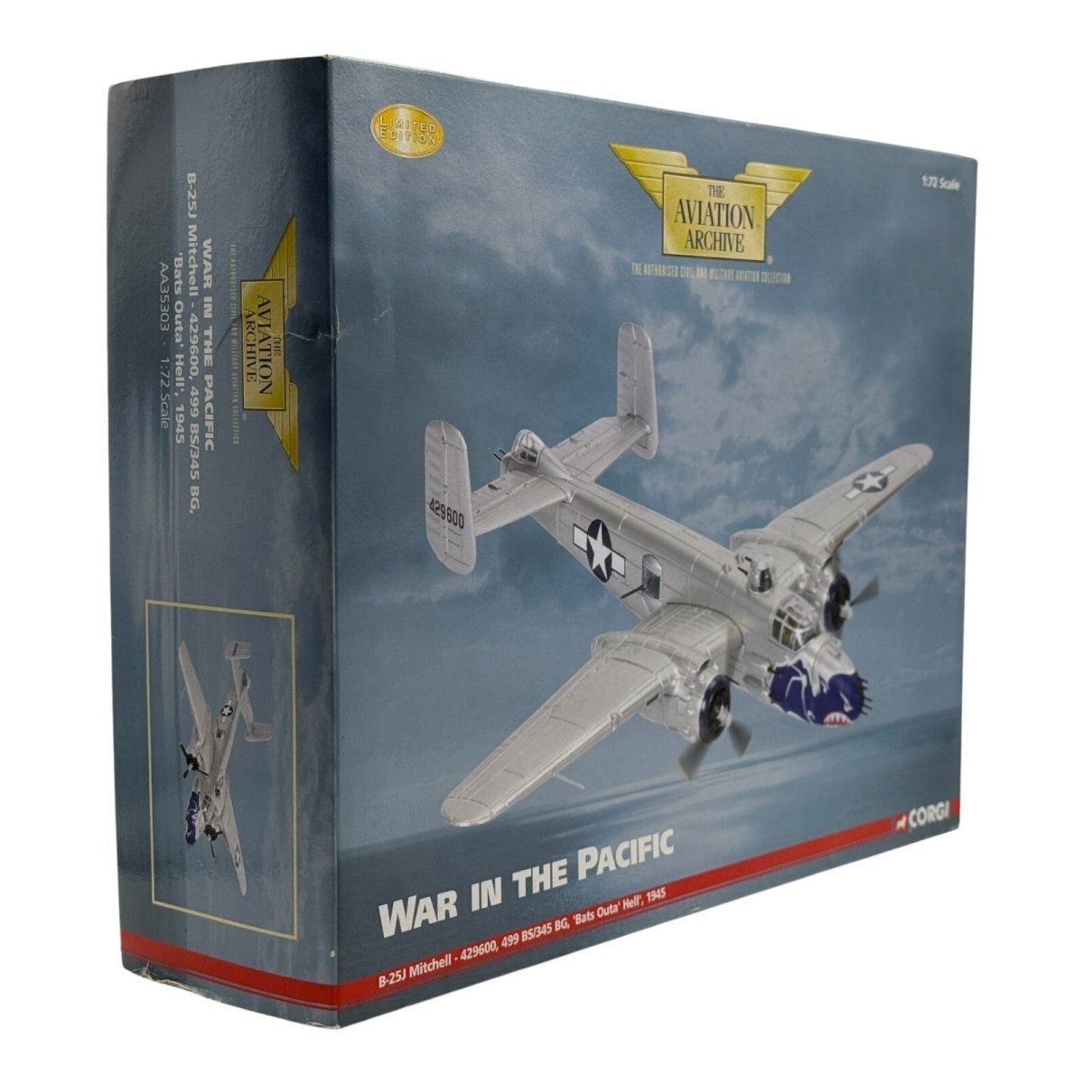 Corgi Aviation Archive 1:72 B - 25J Mitchell ' Bats Outta Hell' Diecast AA35303 - Corgi