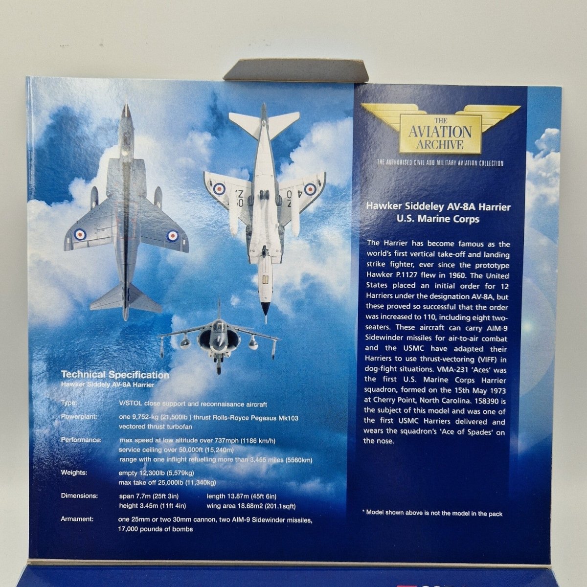 Corgi Aviation Archive 1:72 Hawker Siddeley AV - 8A Harrier, US Marine Corps, Diecast Aircraft AA32403 - Corgi