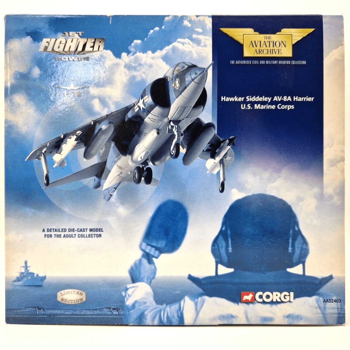 Corgi Aviation Archive 1:72 Hawker Siddeley AV - 8A Harrier, US Marine Corps, Diecast Aircraft AA32403 - Corgi