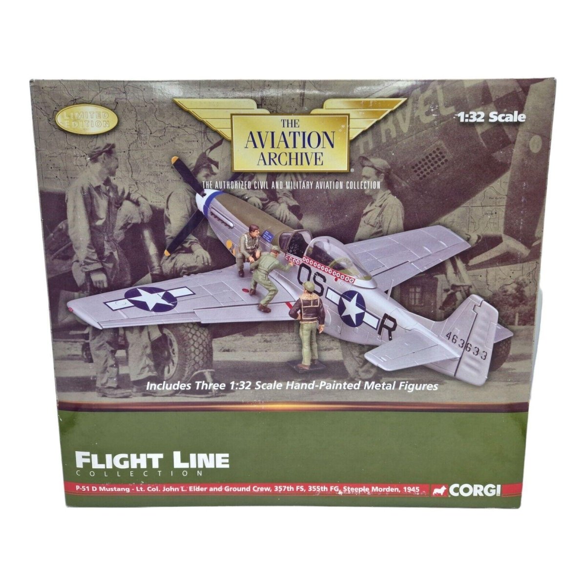 Corgi Aviation Archive 1:32 P - 51 D Mustang With Ground Crew US34407 - Corgi