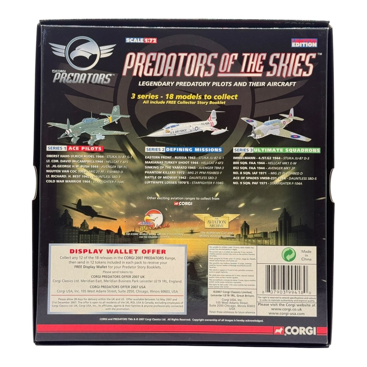 Corgi Aviation PR99418 1:72 F - 104A Starfighter PAF 9 Sqn - Corgi