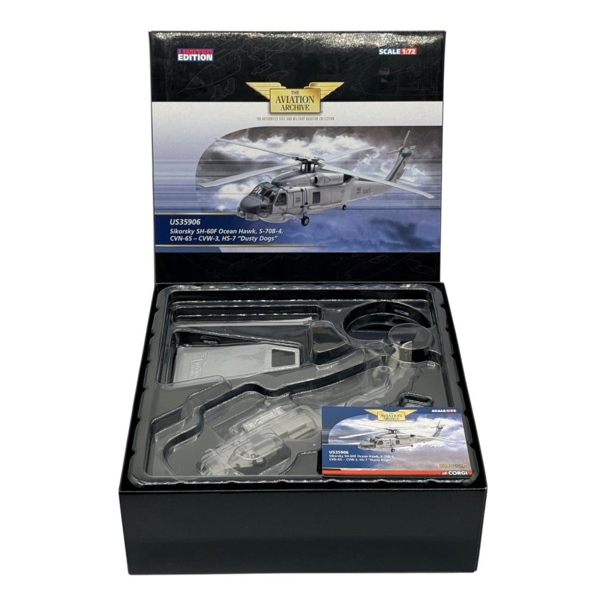 Corgi Aviation US35906 1:72 Sikorsky SH - 60F Ocean Hawk HS - 7 Dusty Dogs - Corgi