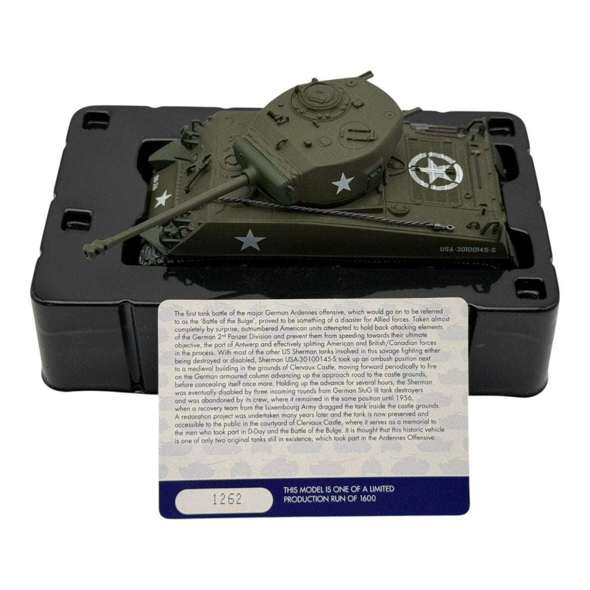 Corgi CC51031 1:50 M4A3(76)W Sherman US Army 9th Armored Div Clervaux 1944 - Corgi
