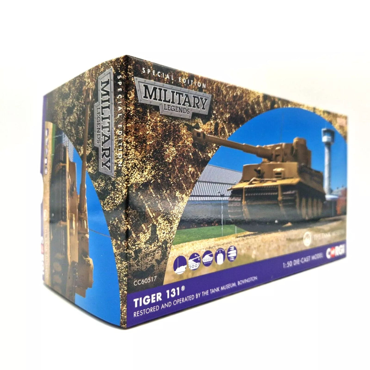 Corgi 1:50 Tiger 131 The Tank Museum Bovington Diecast Model CC60517 - Corgi