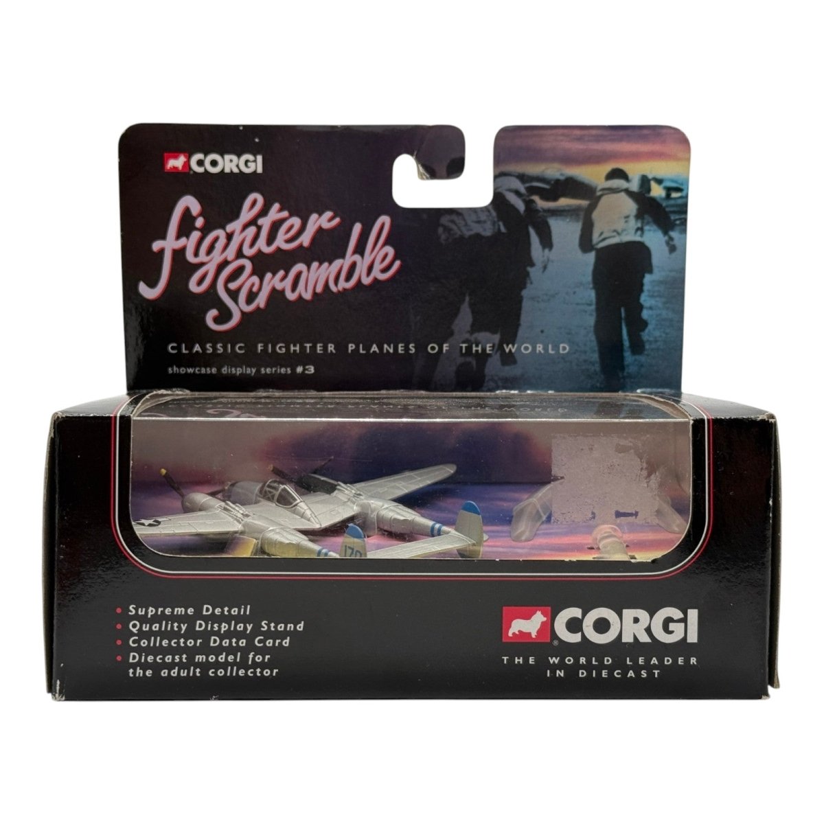 Corgi CS90021 1:147 Lockheed P-38J Lightning Little Eva 433rd FS 475th FG Calvin Wire WWII - Corgi