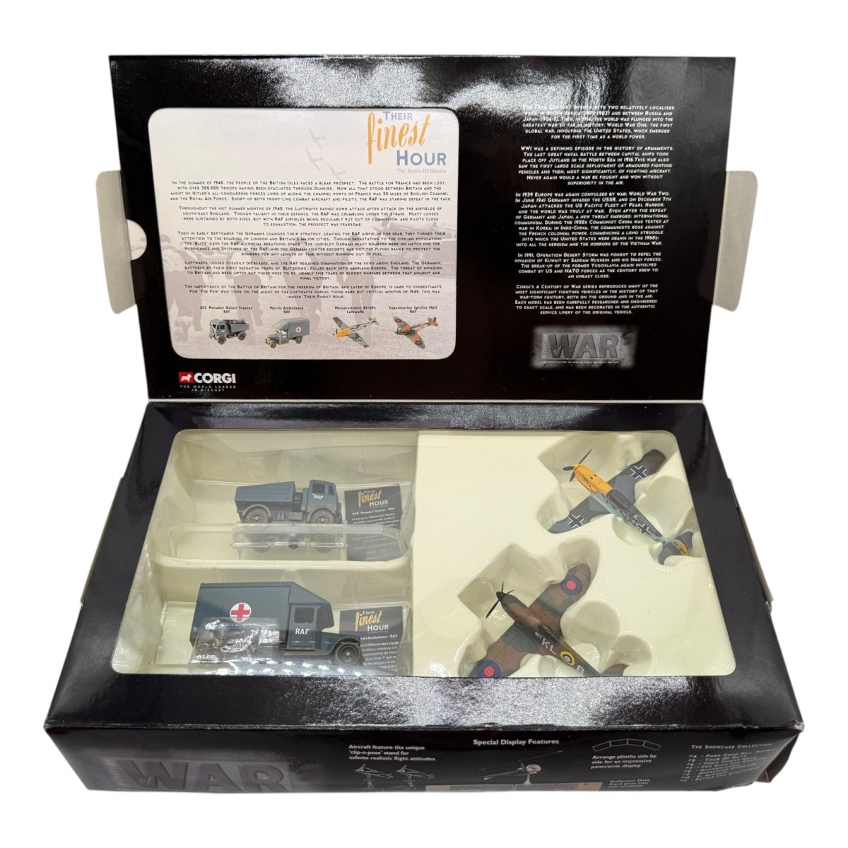 Corgi CS90025 Their Finest Hour Battle of Britain Spitfire Bf 109 AEC Matador Morris Ambulance 4-Piece Set - Corgi