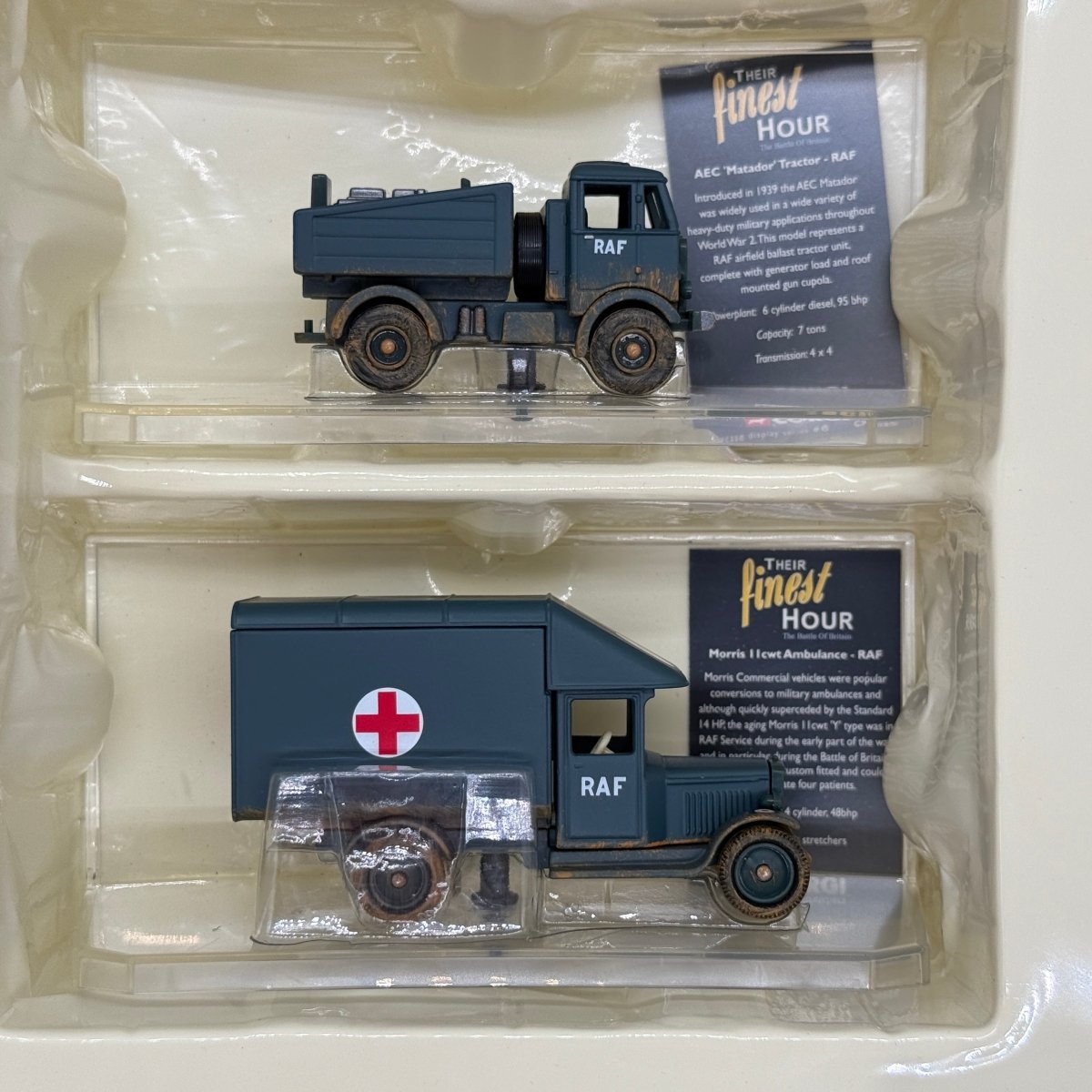 Corgi CS90025 Their Finest Hour Battle of Britain Spitfire Bf 109 AEC Matador Morris Ambulance 4-Piece Set - Corgi