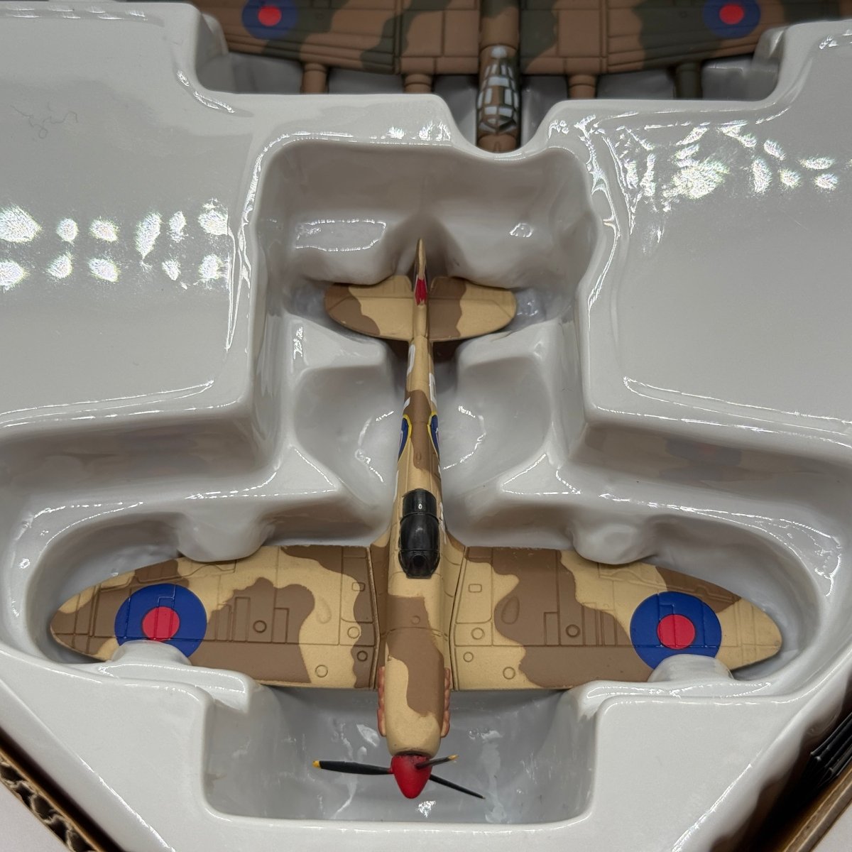 Corgi CSFS08004 Fighting Machines The RAF at War Spitfire Hurricane Lancaster Tiger Moth 4-Aircraft Set - Corgi