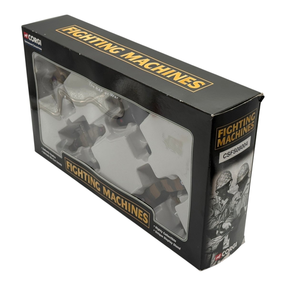Corgi CSFS08004 Fighting Machines The RAF at War Spitfire Hurricane Lancaster Tiger Moth 4-Aircraft Set - Corgi