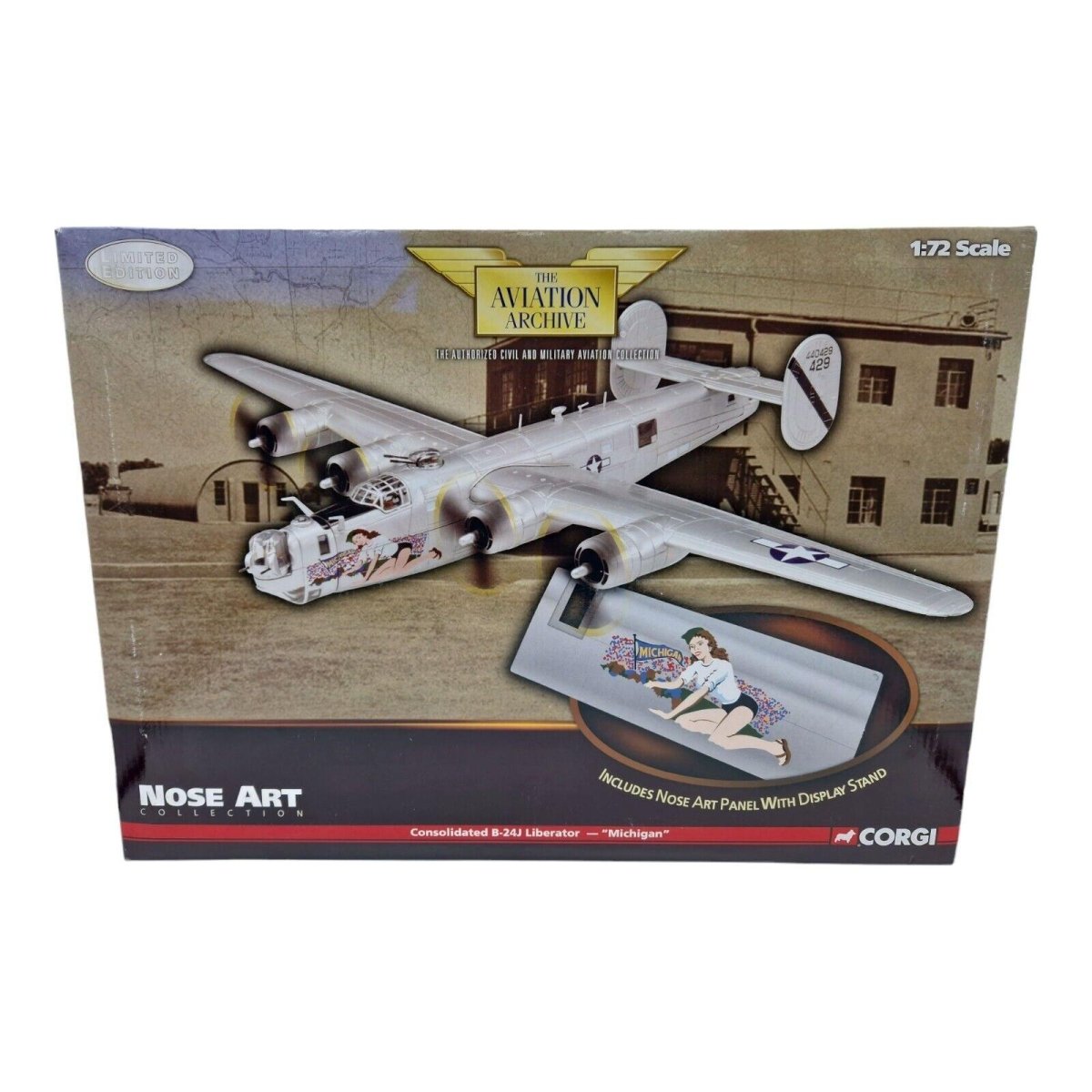 Corgi Aviation Archive 1:72 Nose Art B - 24J Liberator "Michigan" US34011 - Corgi