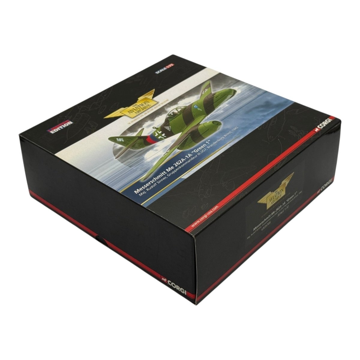 Corgi US35705 1:72 Messerschmitt Me 262A Luftwaffe III./JG 7 Green 1 Rudolf Sinner Germany 1945 - Corgi