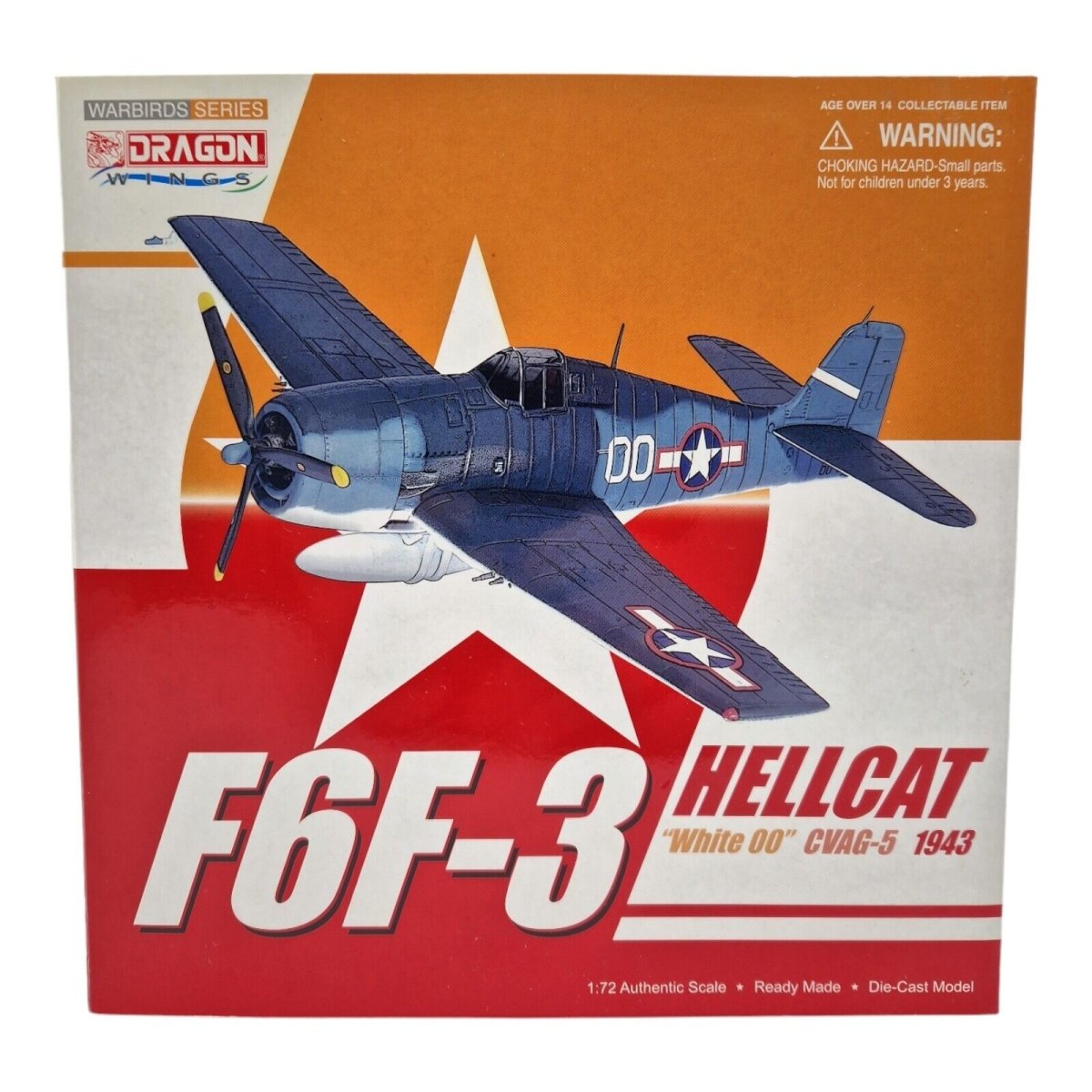 Dragon Wings Warbirds 1:72 F6F - 3 Hellcat White 00 CVAG - 5 1943 #50242 - Dragon Models