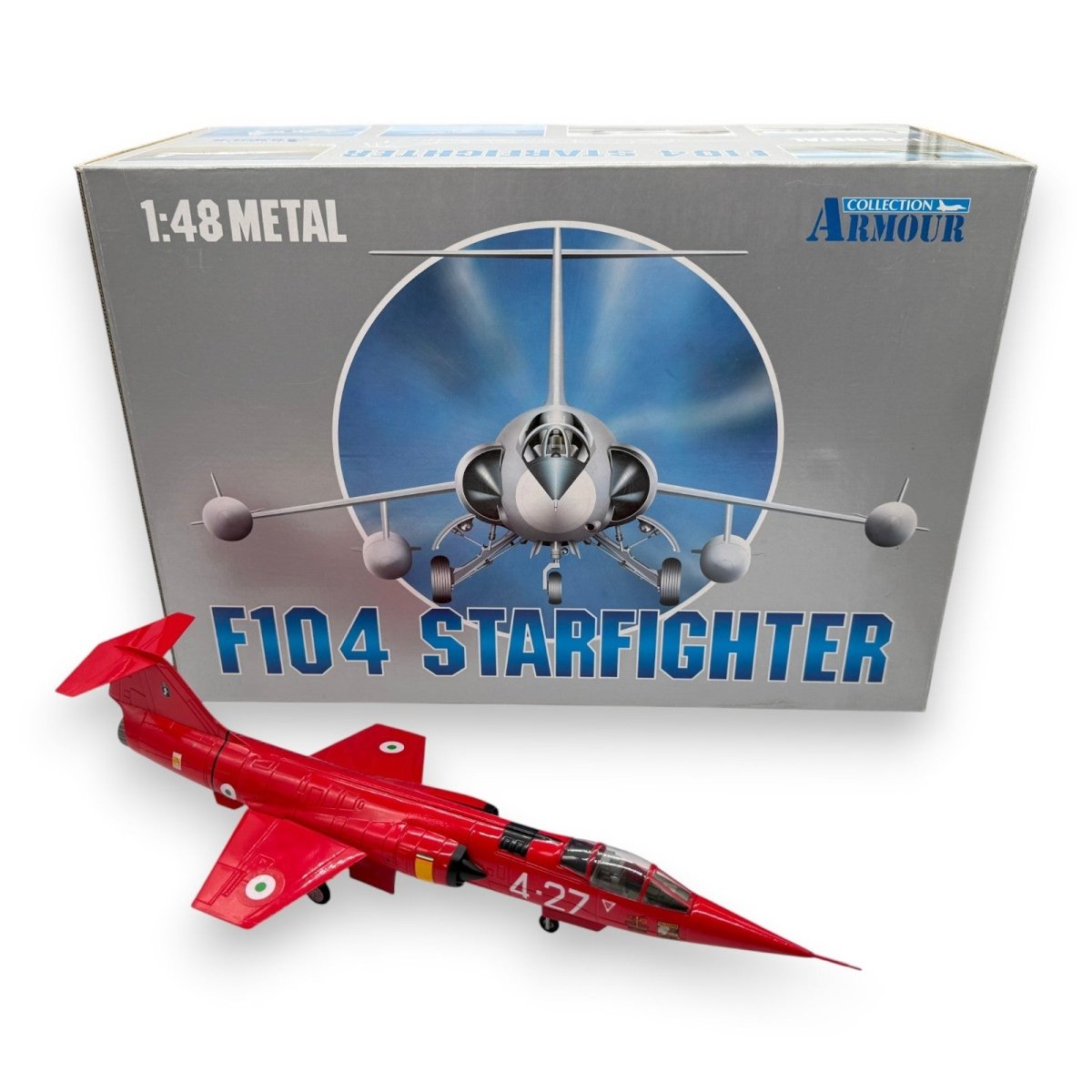 Franklin Mint 98124 1:48 Lockheed F-104G Starfighter Aeronautica Militare 4-27 Ferrari Red Special Scheme - Franklin Mint