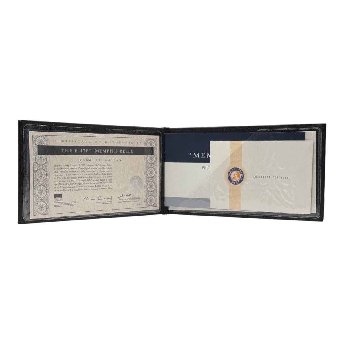 Franklin Mint B11A629 1:96 B - 17F Flying Fortress Memphis Belle Signed Edition - Franklin Mint