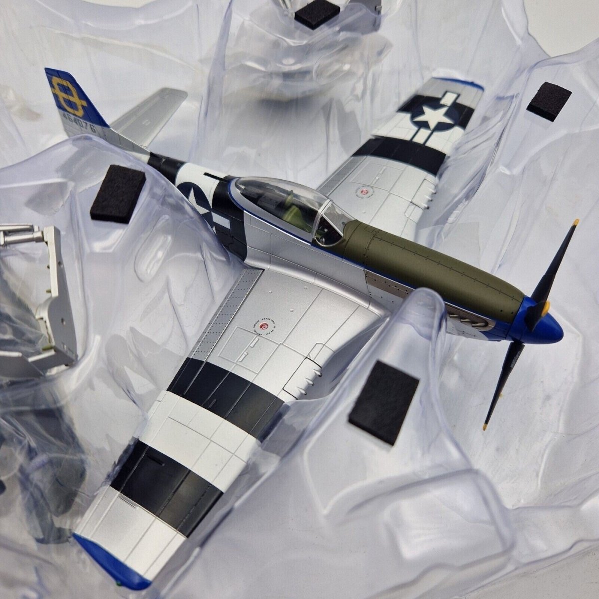 Hobby Master 1:48 P - 51D Mustang, Jumpin Jacques 1945, Diecast Model HA7740, Ex - display - Hobby Master
