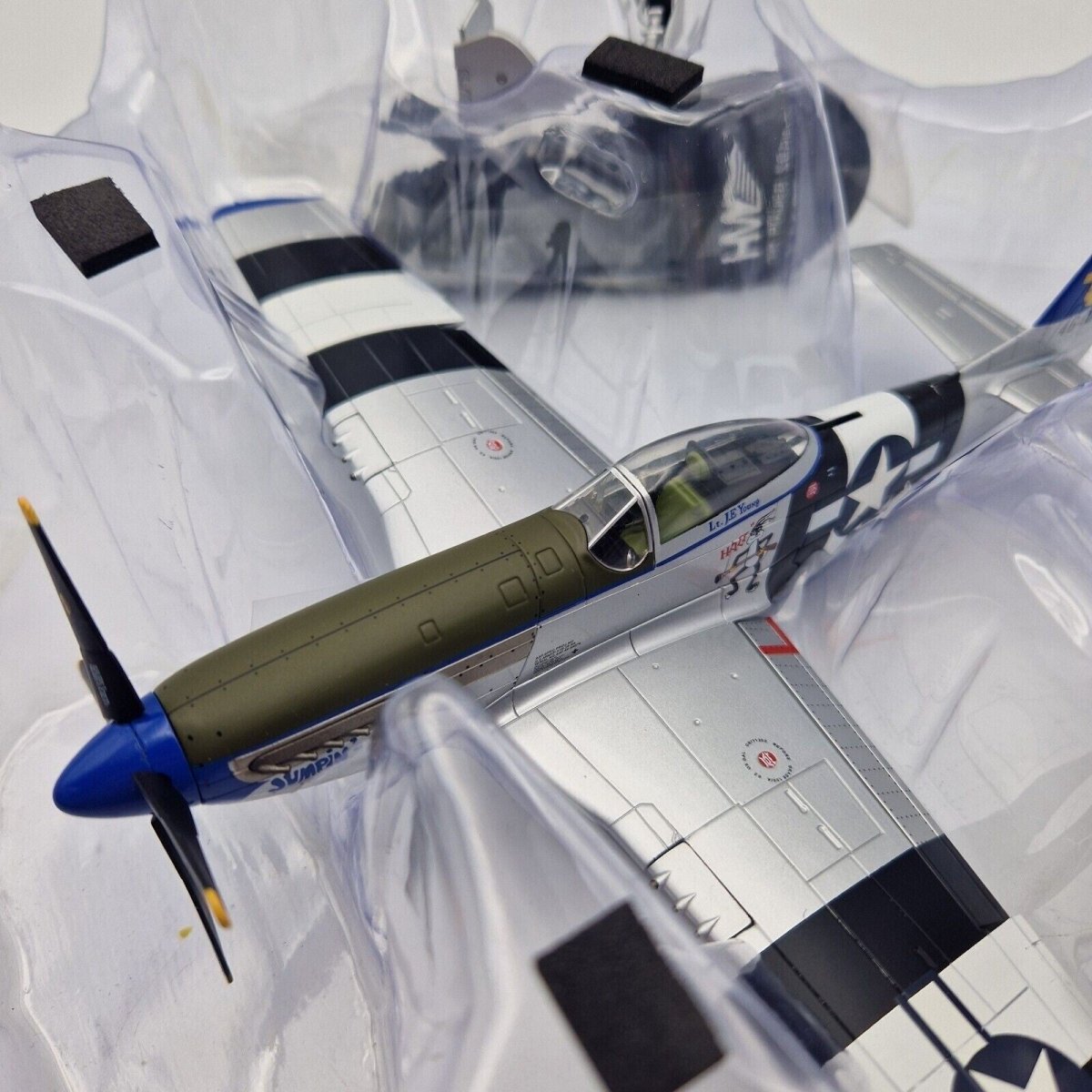 Hobby Master 1:48 P - 51D Mustang, Jumpin Jacques 1945, Diecast Model HA7740, Ex - display - Hobby Master