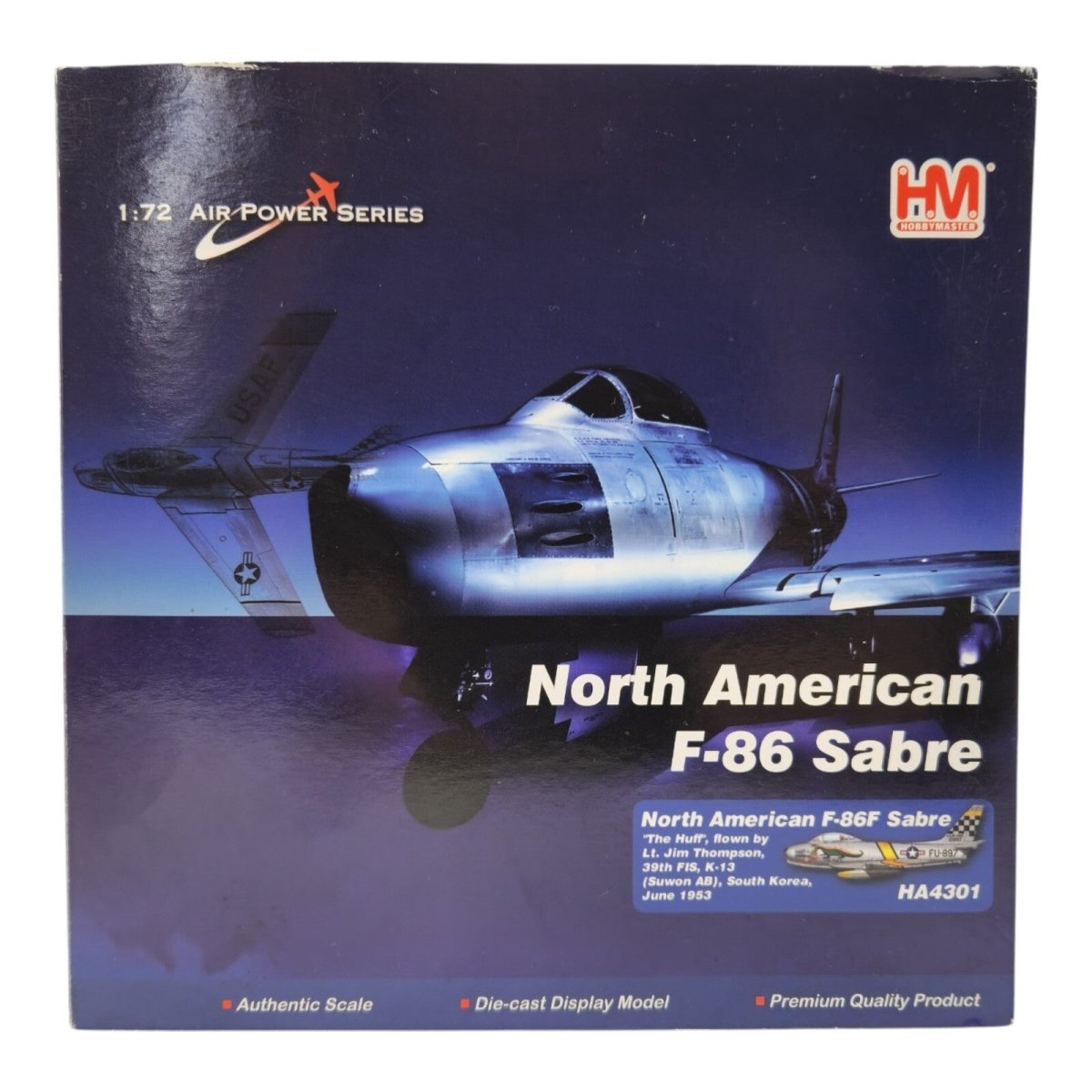 Hobby Master 1:72 North American F - 86F Sabre "The Huff" S Korea Diecast HA4301 - Hobby Master