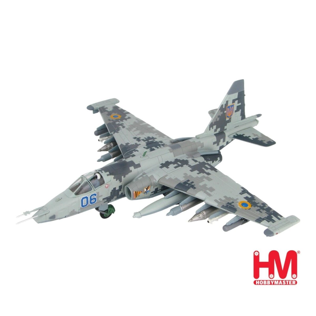 Hobby Master 1:72 Su - 25M1 Frogfoot Blue 06 Ukrainian Air Force Model HA6102 - Hobby Master