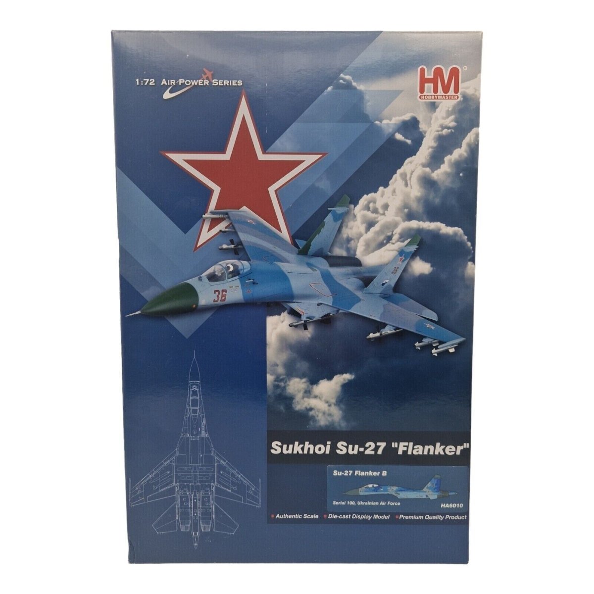Hobby Master 1:72 SU - 27 Flanker B Serial 100, Ukrainian Air Force Model HA6010 - Hobby Master