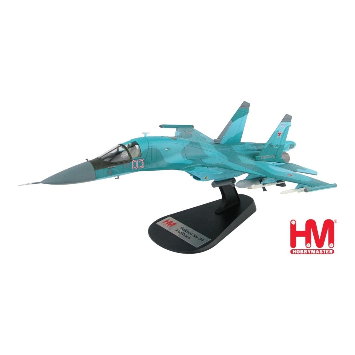 Hobby Master 1:72 SU - 34 Fullback Fighter Bomber Red 03 Syria 2015 Model HA6301 - Hobby Master