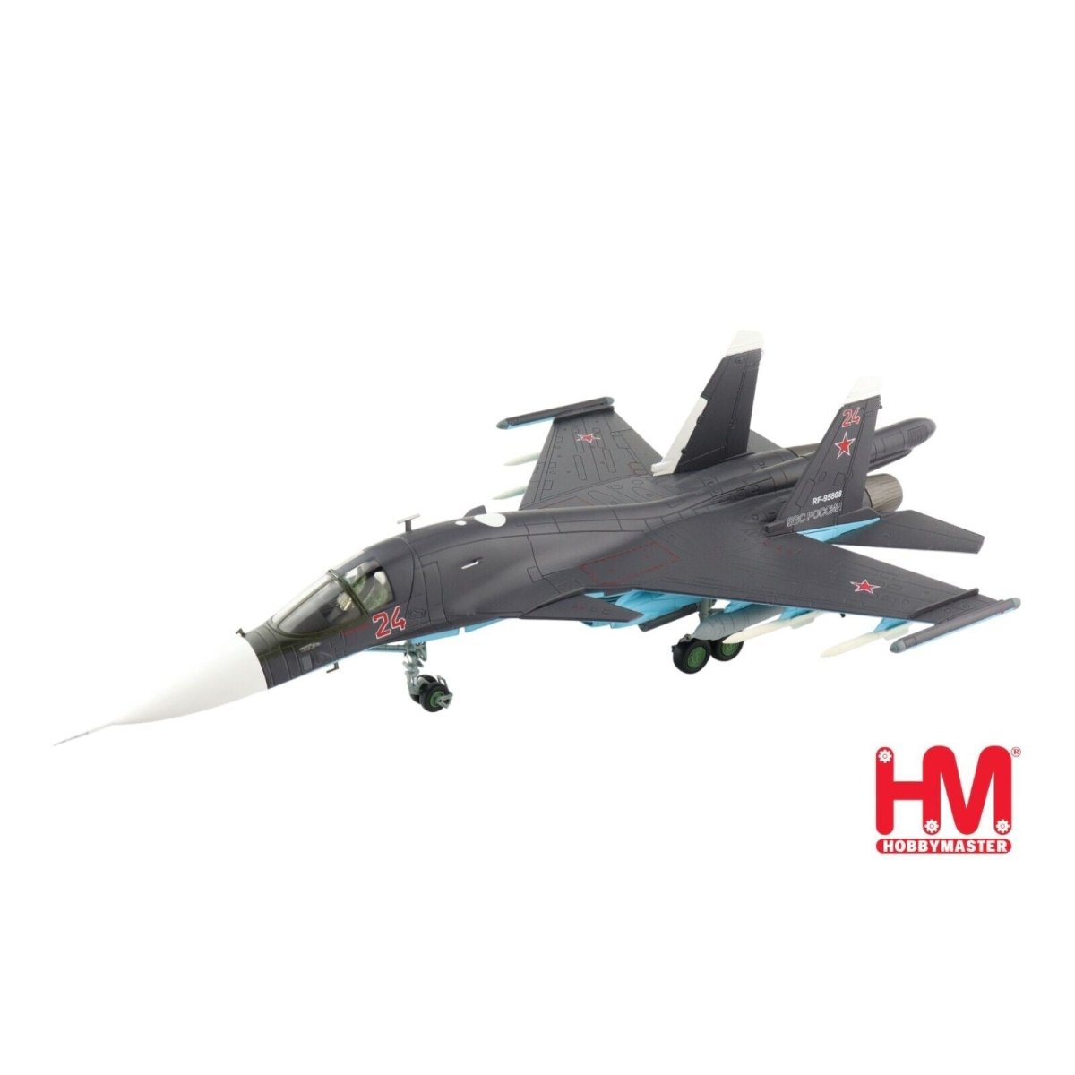Hobby Master 1:72 Su - 34 Fullback “Red 24“ Russian Air Force Diecast Model HA6306 - Hobby Master
