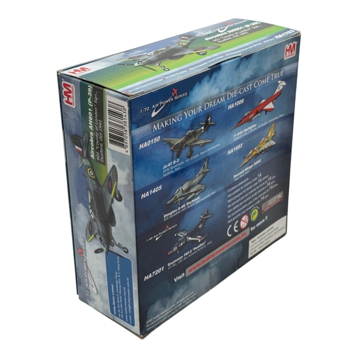 Hobby Master HA1703 1:72 Bell P-39 Mk I Airacobra AH601 601 Sqn Duxford 1941 - Hobby Master