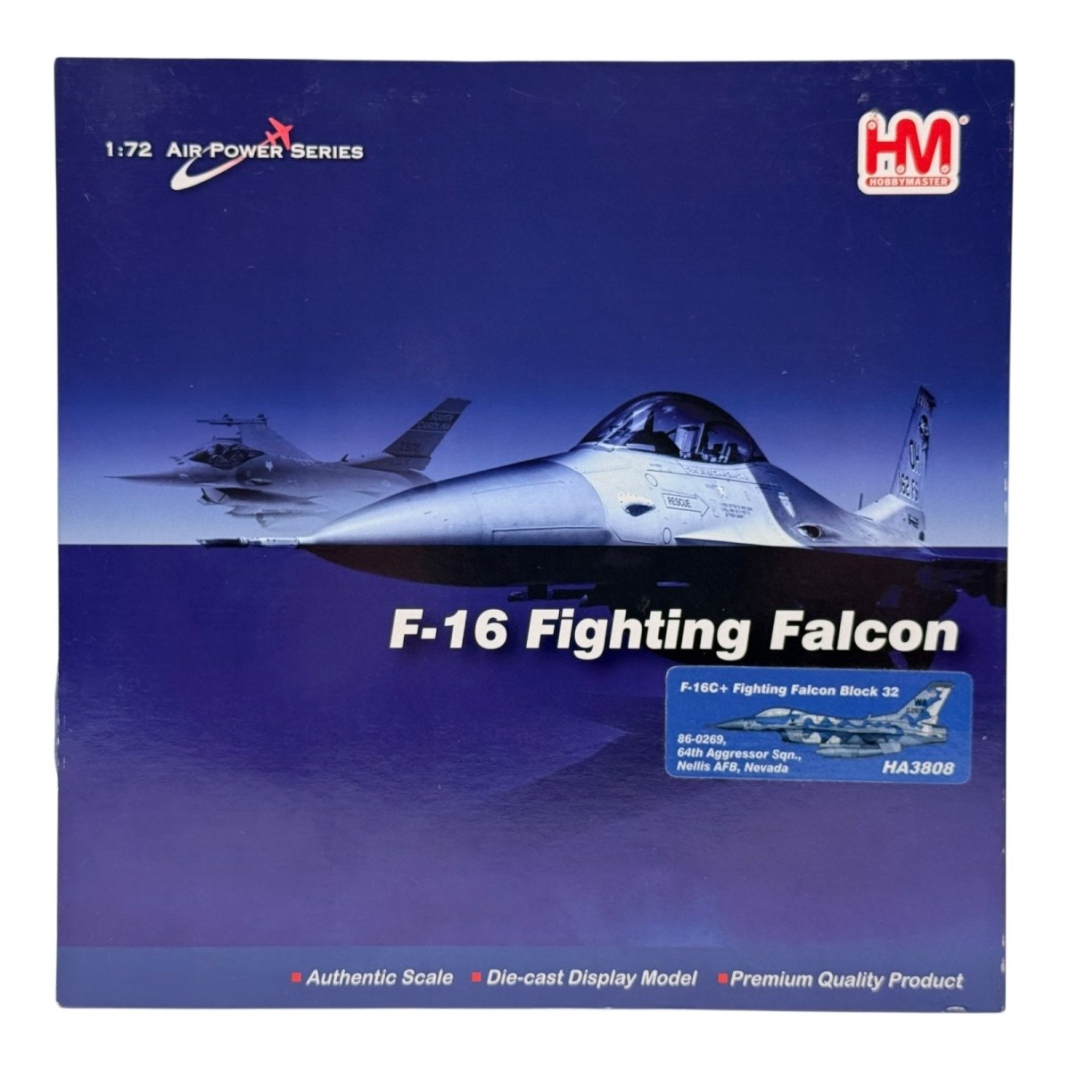 Hobby Master HA3808 1:72 F - 16C+ Block 32, 86 - 0269 WA, 64th Aggressor Nellis - Hobby Master