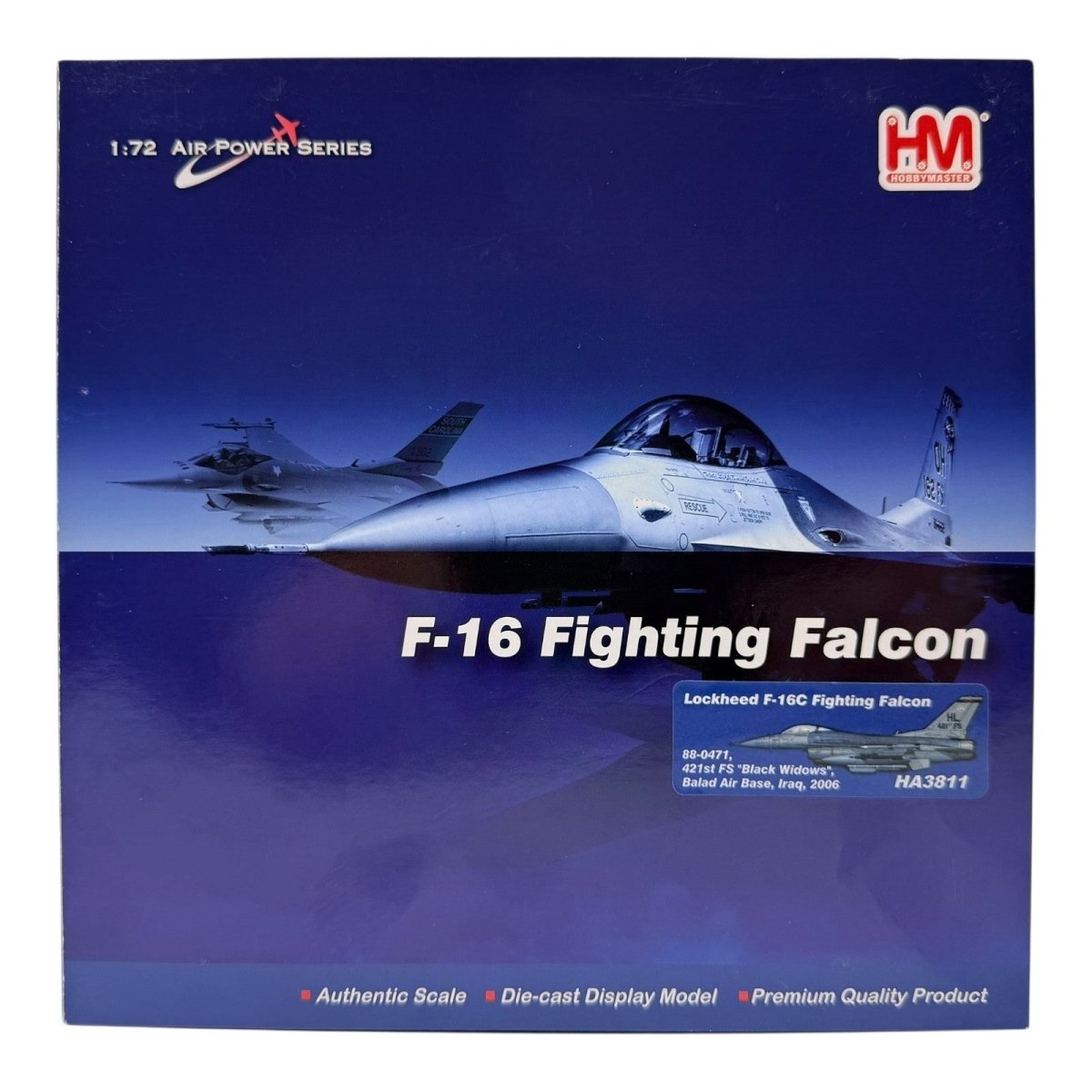 Hobby Master HA3811 1:72 F - 16C Fighting Falcon, 88 - 0471, Black Widows Iraq 2006 - Hobby Master