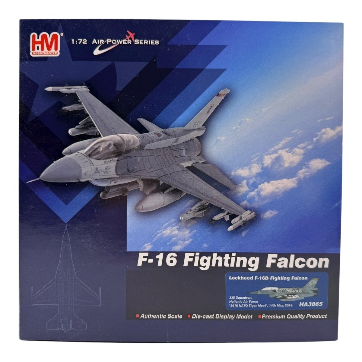 Hobby Master HA3865 1:72 F - 16D Falcon 335 Sqn Hellenic AF NATO "2018 Tiger Meet" - Hobby Master
