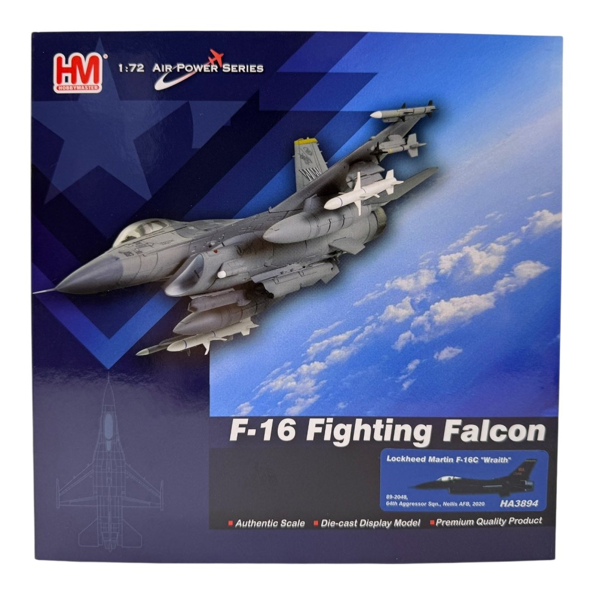 Hobby Master HA3894 1:72 F - 16C Wraith, 89 - 2048, 64th Aggressor Sqn, Nellis - Hobby Master