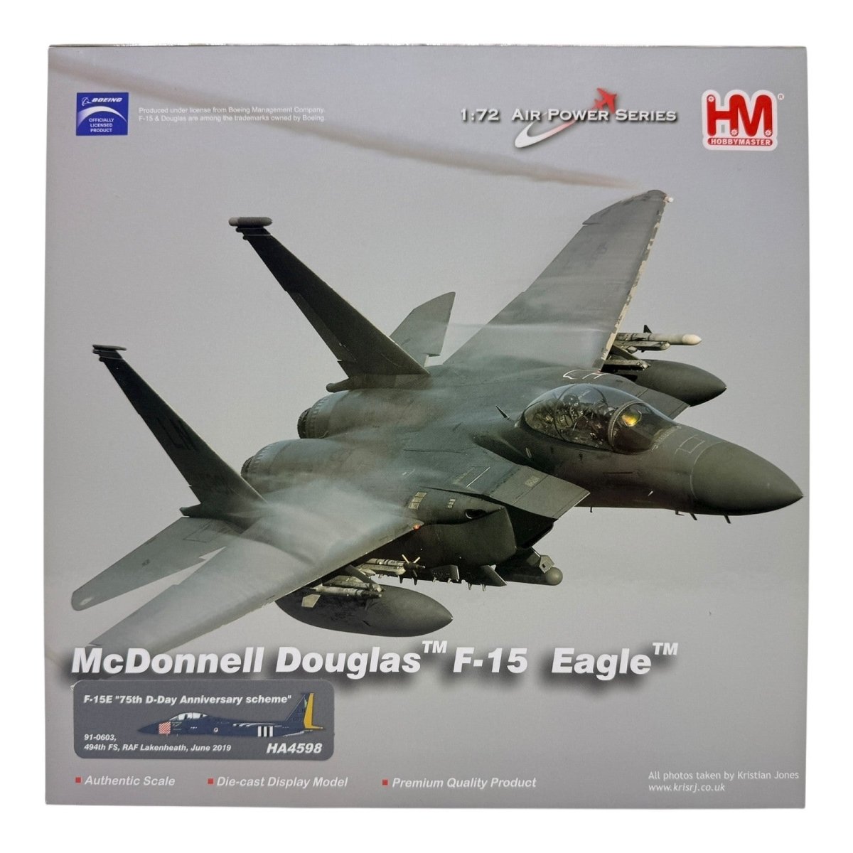 Hobby Master HA4598 1:72 F - 15E Eagle 494th FS RAF Lakenheath 2019 D - Day Scheme - Hobby Master
