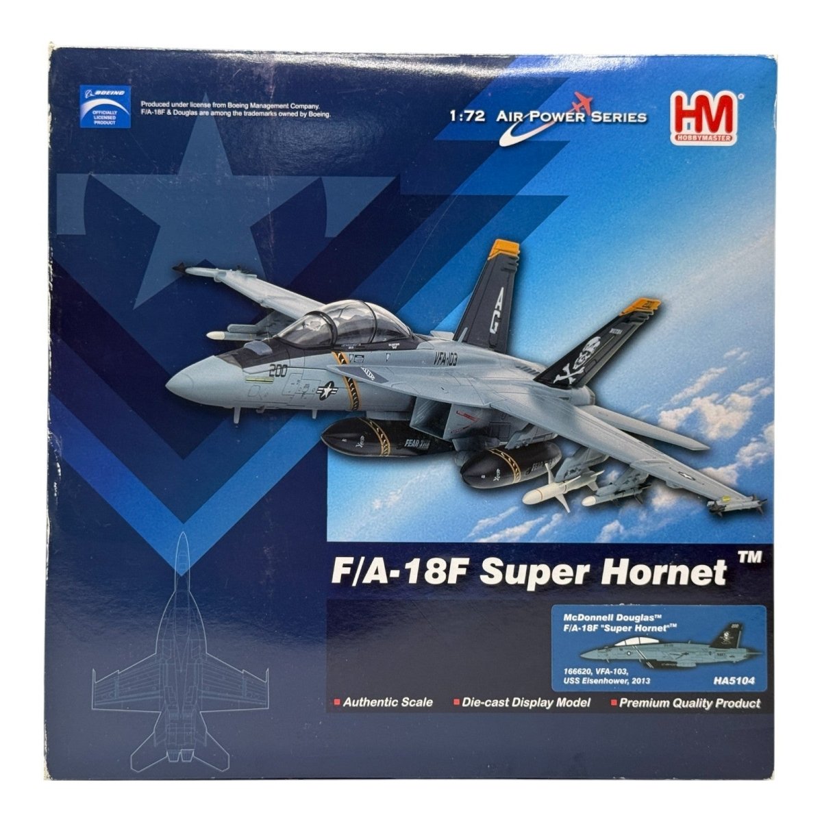 Hobby Master HA5104 1:72 F/A - 18F "Super Hornet" VFA - 103 USS Eisenhower 2013 - Hobby Master