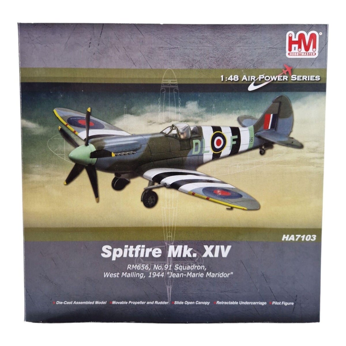 Hobby Master 1:48 Spitfire Mk.XIV 91 Sqn Jean-Marie Maridor, West Mall