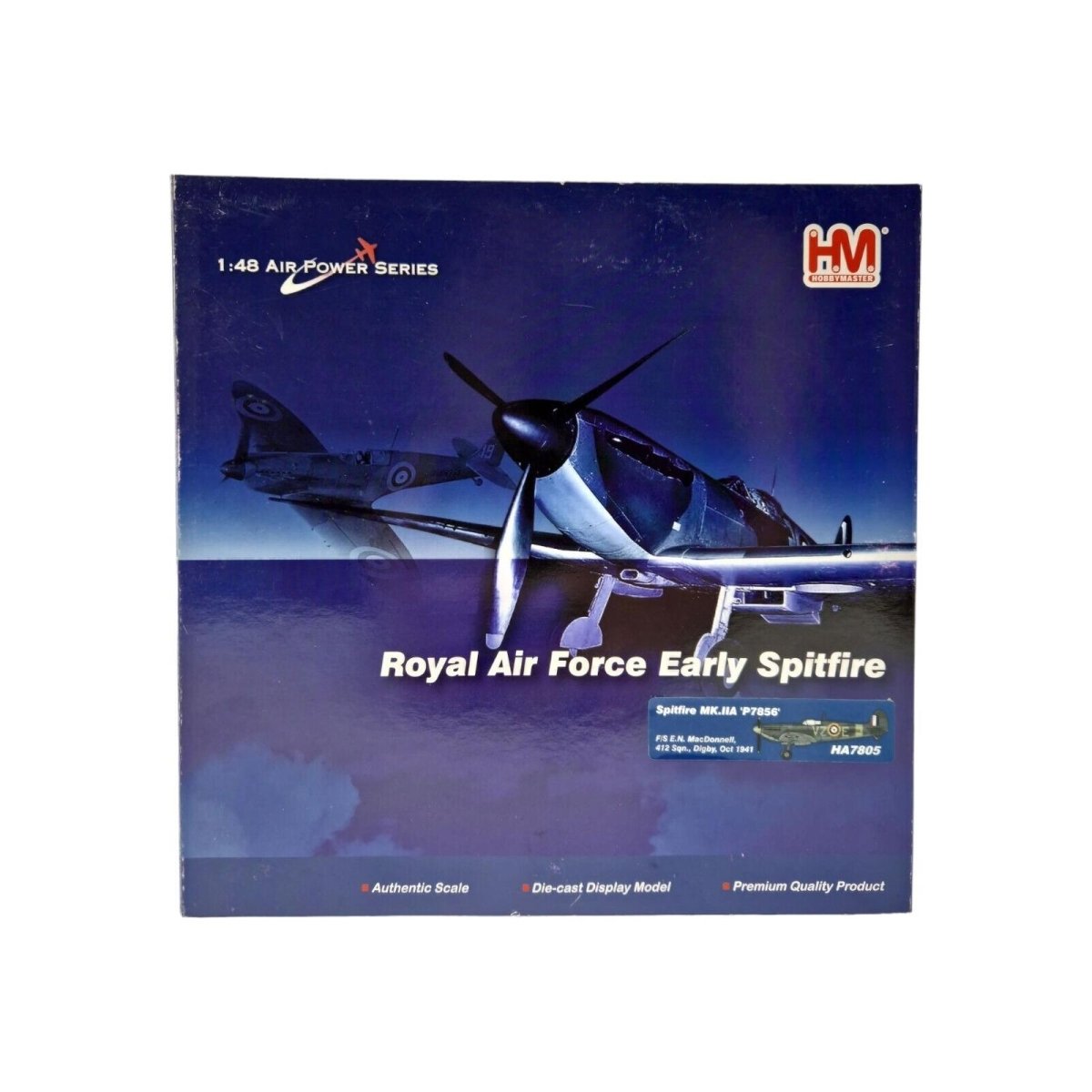 Hobby Master 1:48 Spitfire Mk IIa P7856 412 E.N Macdonnell 1941 HA7805 Ex - display - Hobby Master