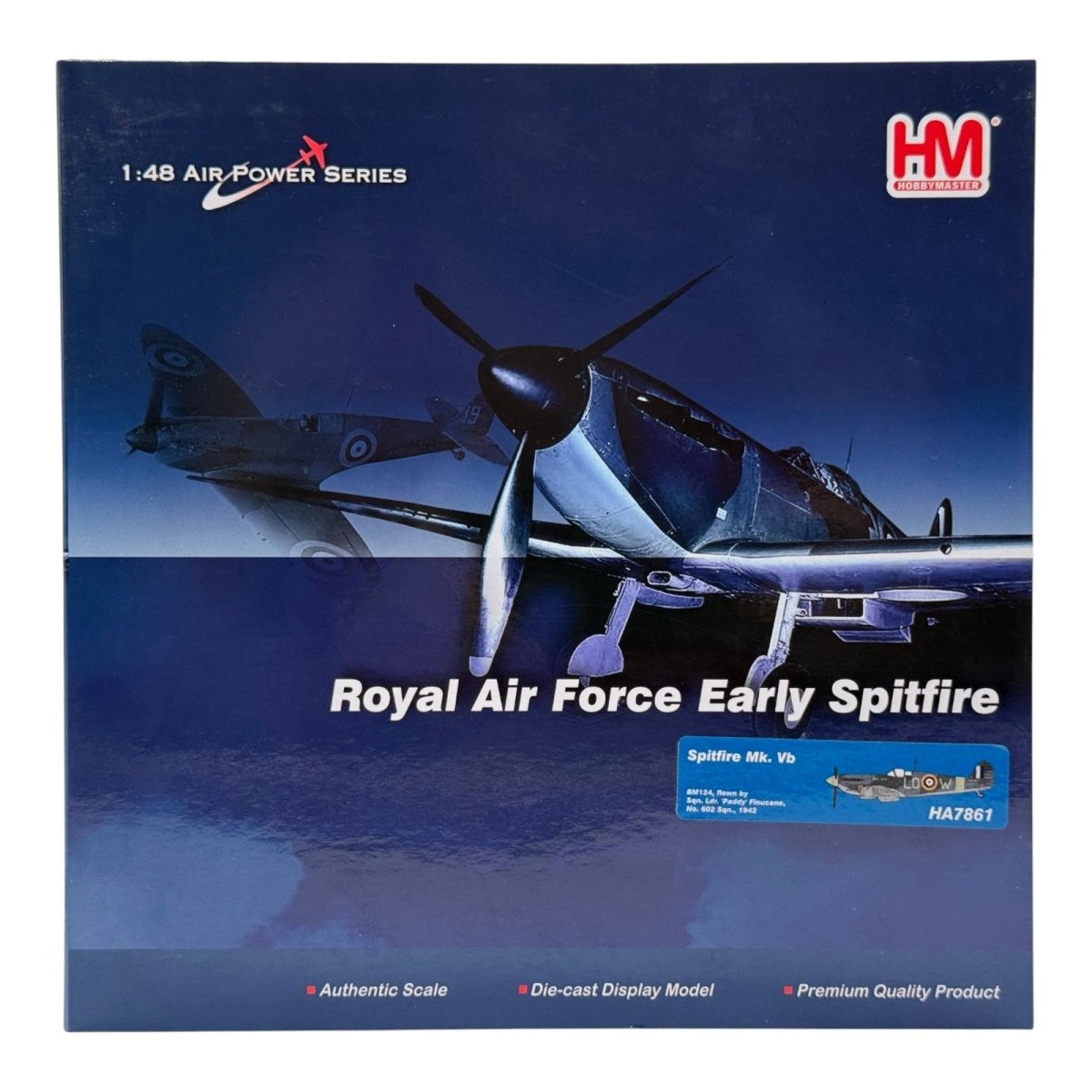 Hobby Master HA7861 1:48 Supermarine Spitfire Mk Vb BM124 LO-W Paddy Finucane RAF No.602 Sqn Hornchurch 1942 - Hobby Master