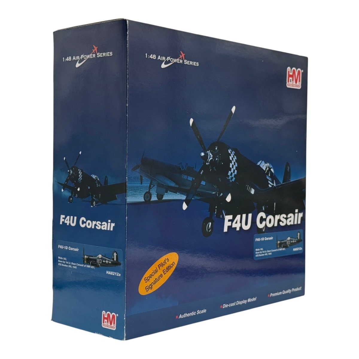 Hobby Master HA8212A 1:48 Vought F4U Corsair USMC VMF - 221 Dean Caswell Signed - Hobby Master