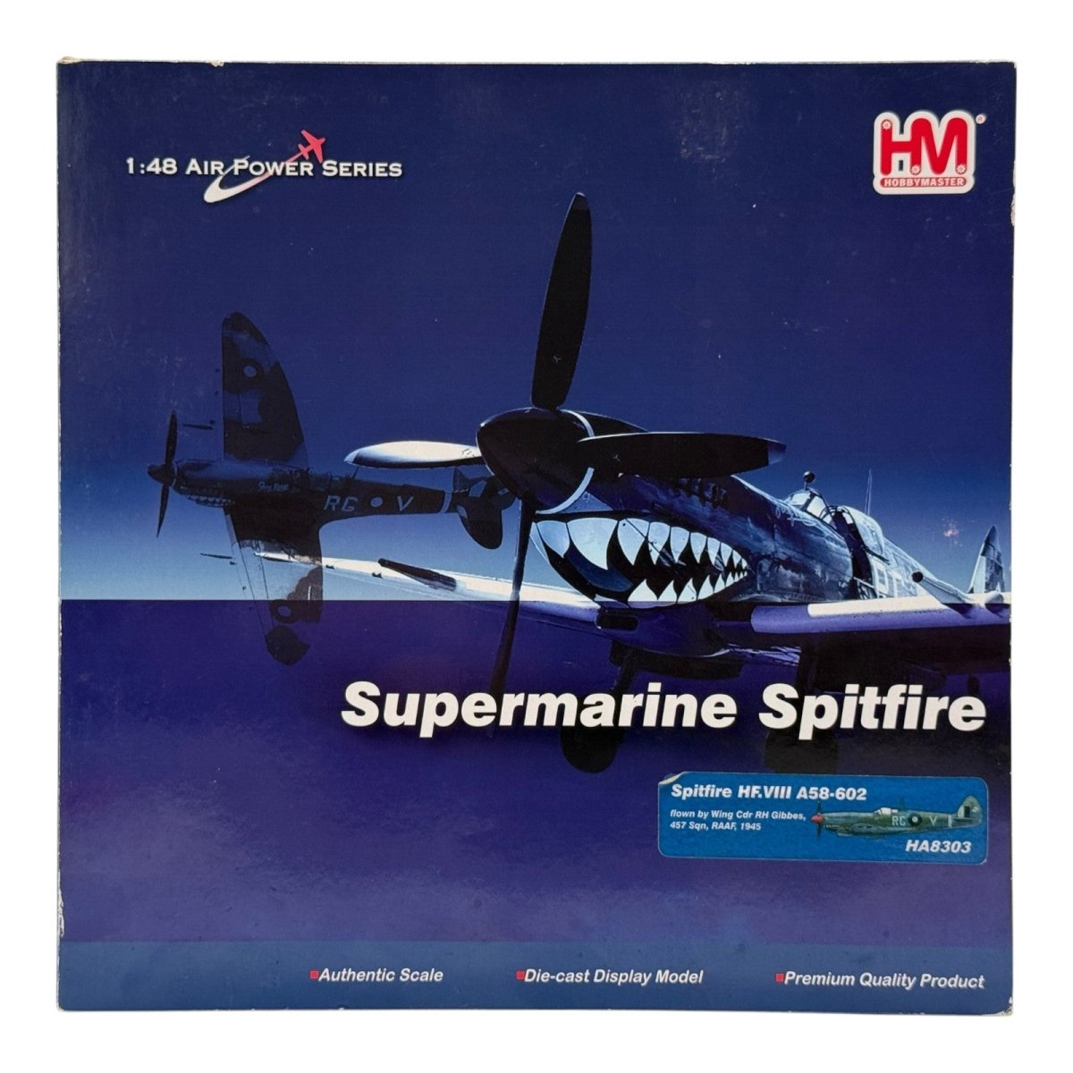 Hobby Master HA8303 1:48 Supermarine Spitfire Mk VIII RAAF No.457 Sqn Grey Nurse *ISSUES* - Hobby Master