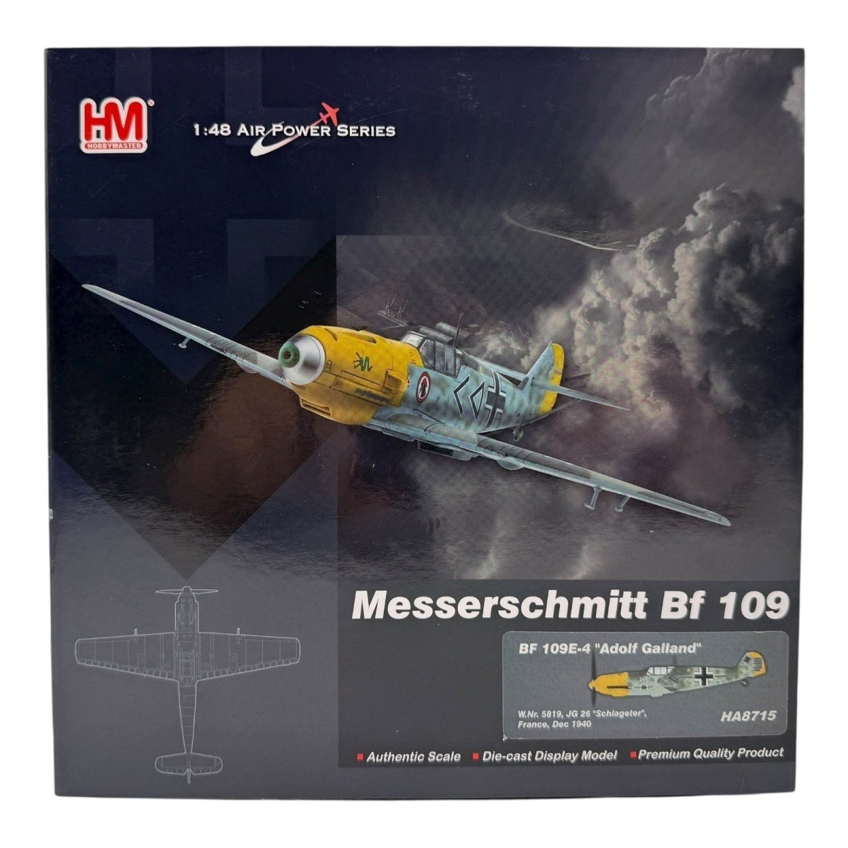 Hobby Master HA8715 1:48 Messerschmitt Bf 109E - 4 "Adolf Galland" 1940, Diecast - Hobby Master
