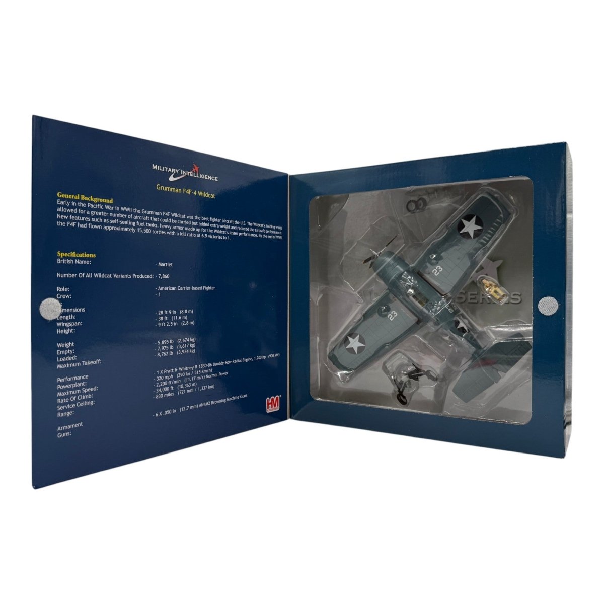 Hobby Master HA8902 1:48 Grumman F4F-4 Wildcat USN VF-3 White 23 John Thach USS Yorktown Battle of Midway 1942 - Hobby Master