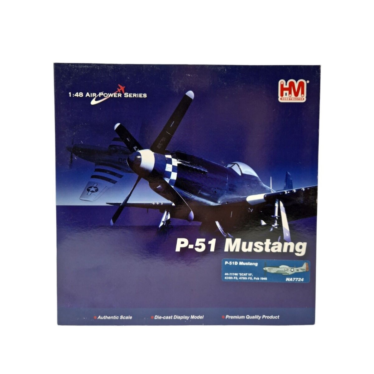 Hobby Master 1:48 P - 51D Mustang 44 - 11746 Scat VI February 1945 HA7724 Ex - display - Hobby Master