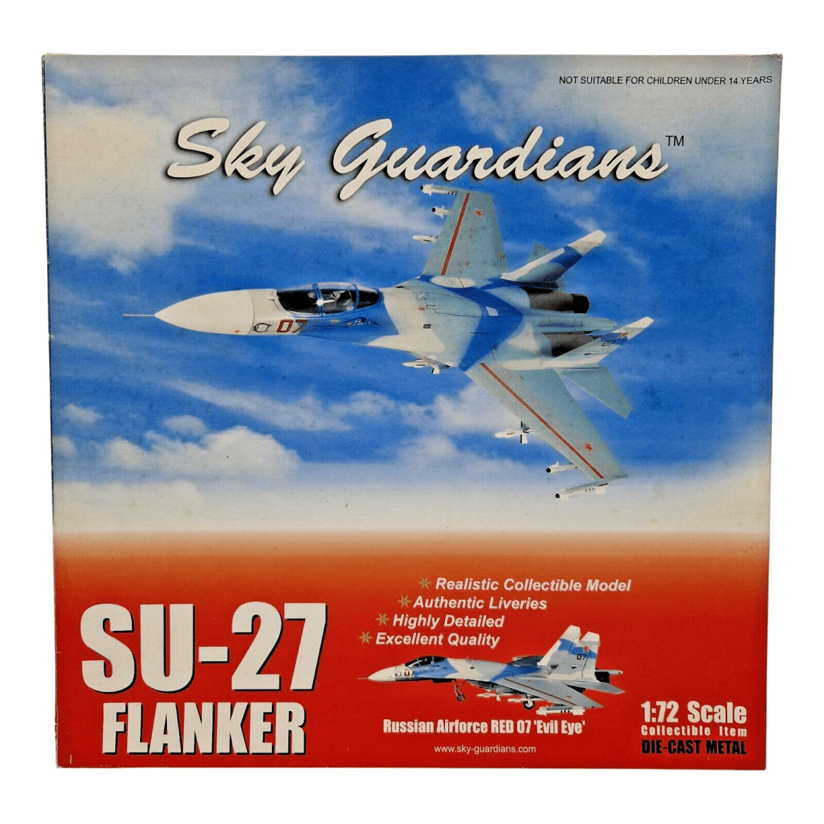 Sky Guardians 1:72 Scale SU27 Flanker Russian Airforce "Evil Eye" WTW - 72 - 014 - 005 - Sky Guardians