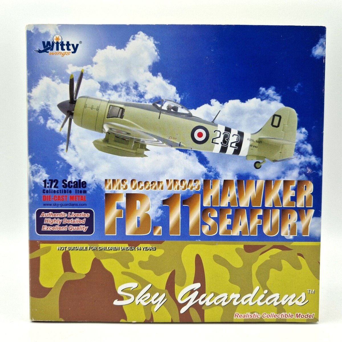 SKY GUARDIANS DIECAST AIRCRAFT 1/72ND SCALE CODE: WTW.72.015.010 SEA FURY - 