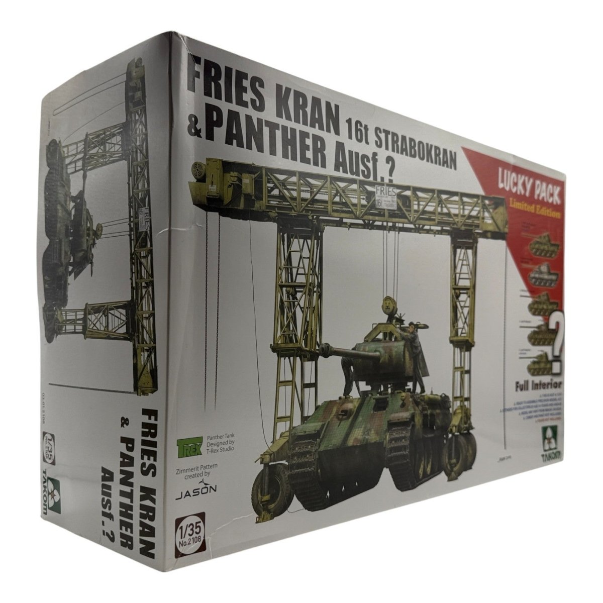 Takom 1:35 Fries Kran 16t Strabokran & Panther A Late Model Kit 2108 - Takom