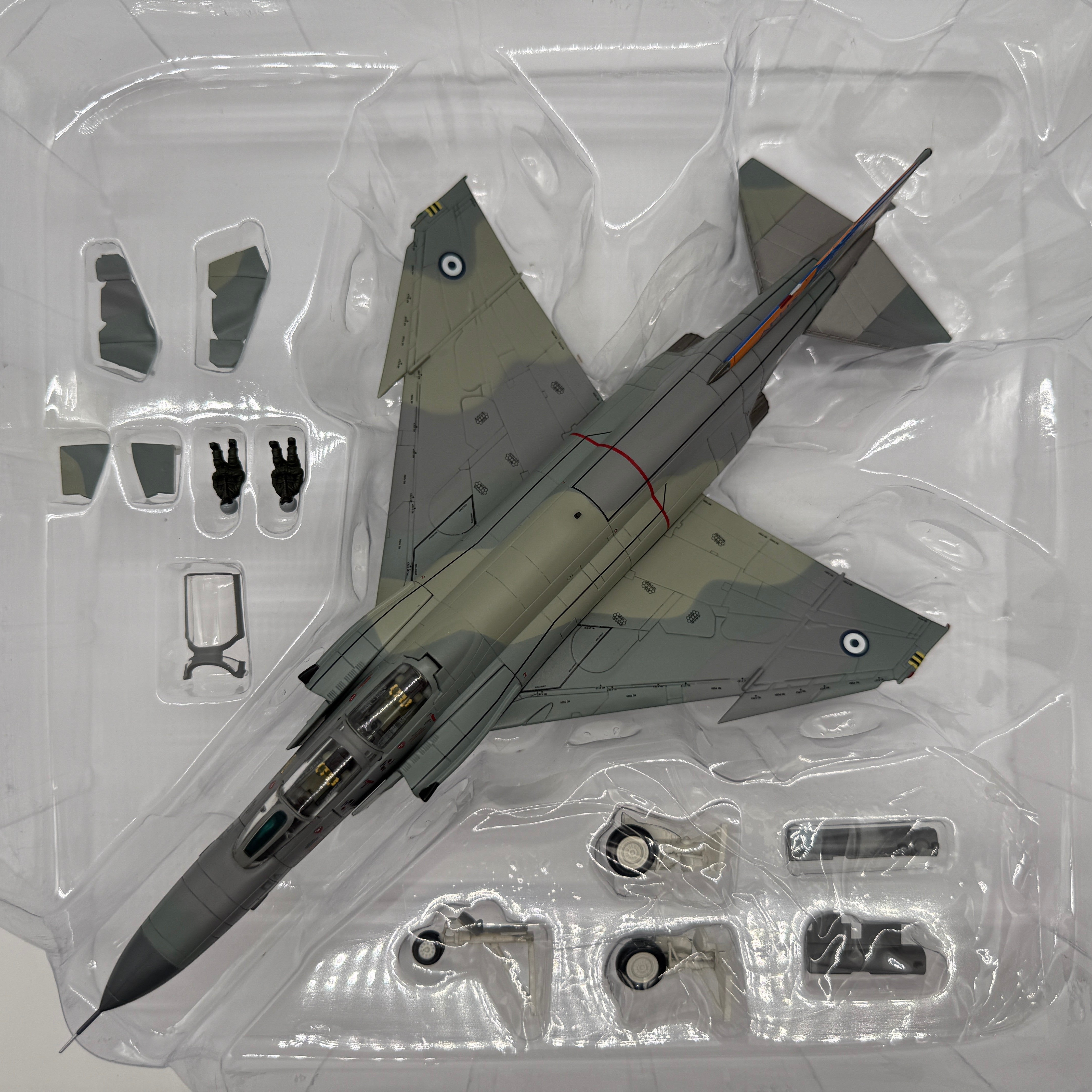 The Collectables Vault 1:72 scale Hobby Master F-4E Phantom II diecast model in Hellenic Air Force ghost camouflage.