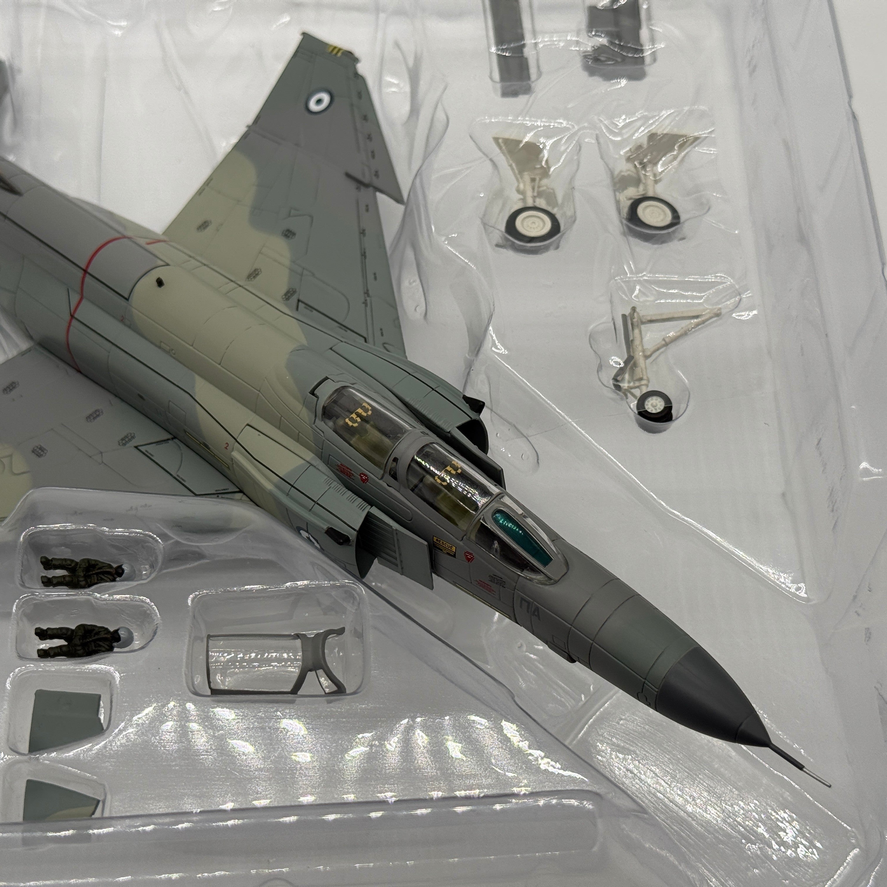 The Collectables Vault Hobby Master 1:72 F-4E Phantom II diecast model in Hellenic Air Force ghost camouflage livery.