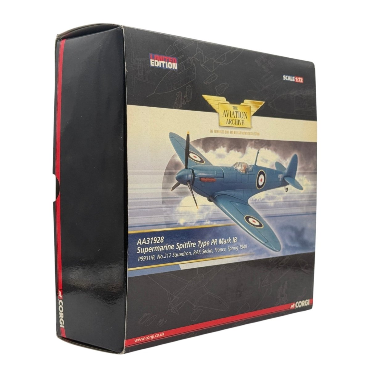 Titles Listing title: Corgi AA31928 1:72 Supermarine Spitfire Mk I RAF No.212 Sqn P9931 France 1940 - Corgi