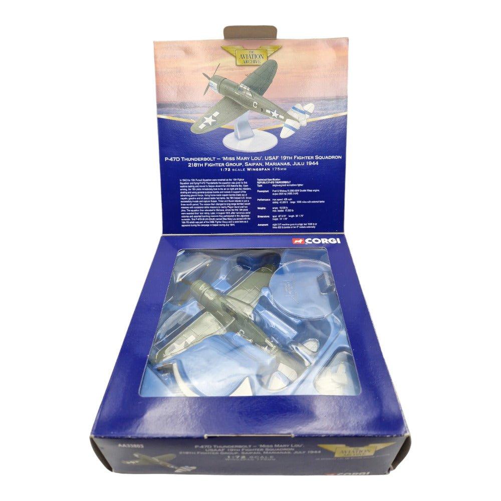 Corgi Aviation Archive 1:72 P - 47D Thunderbolt Miss Mary Lou USAAF July 1944 AA33803 - Corgi
