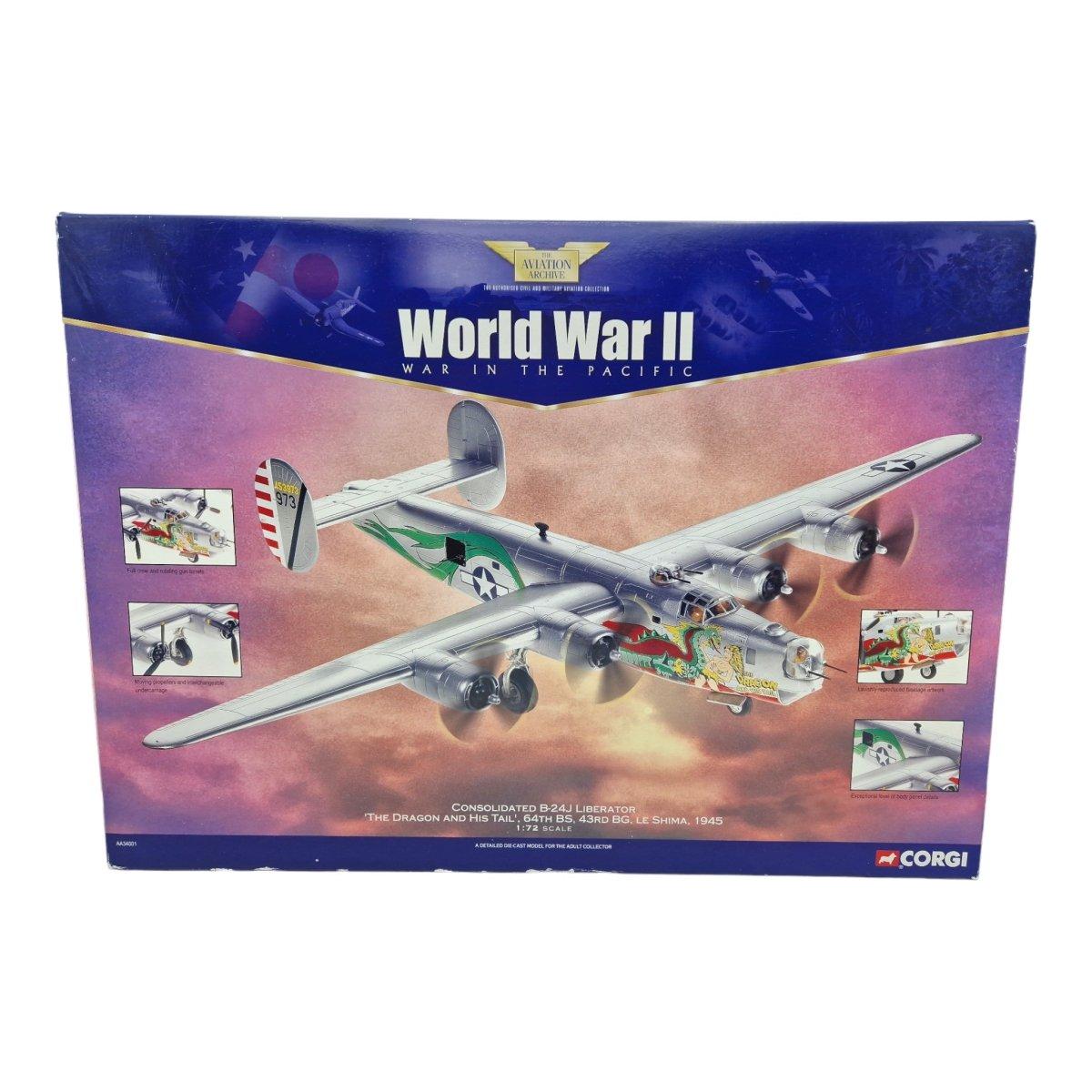 Corgi Aviation Archive 1:72 Consolidated B - 24J Liberator "The Dragon & His Tail" AA34001 - Corgi