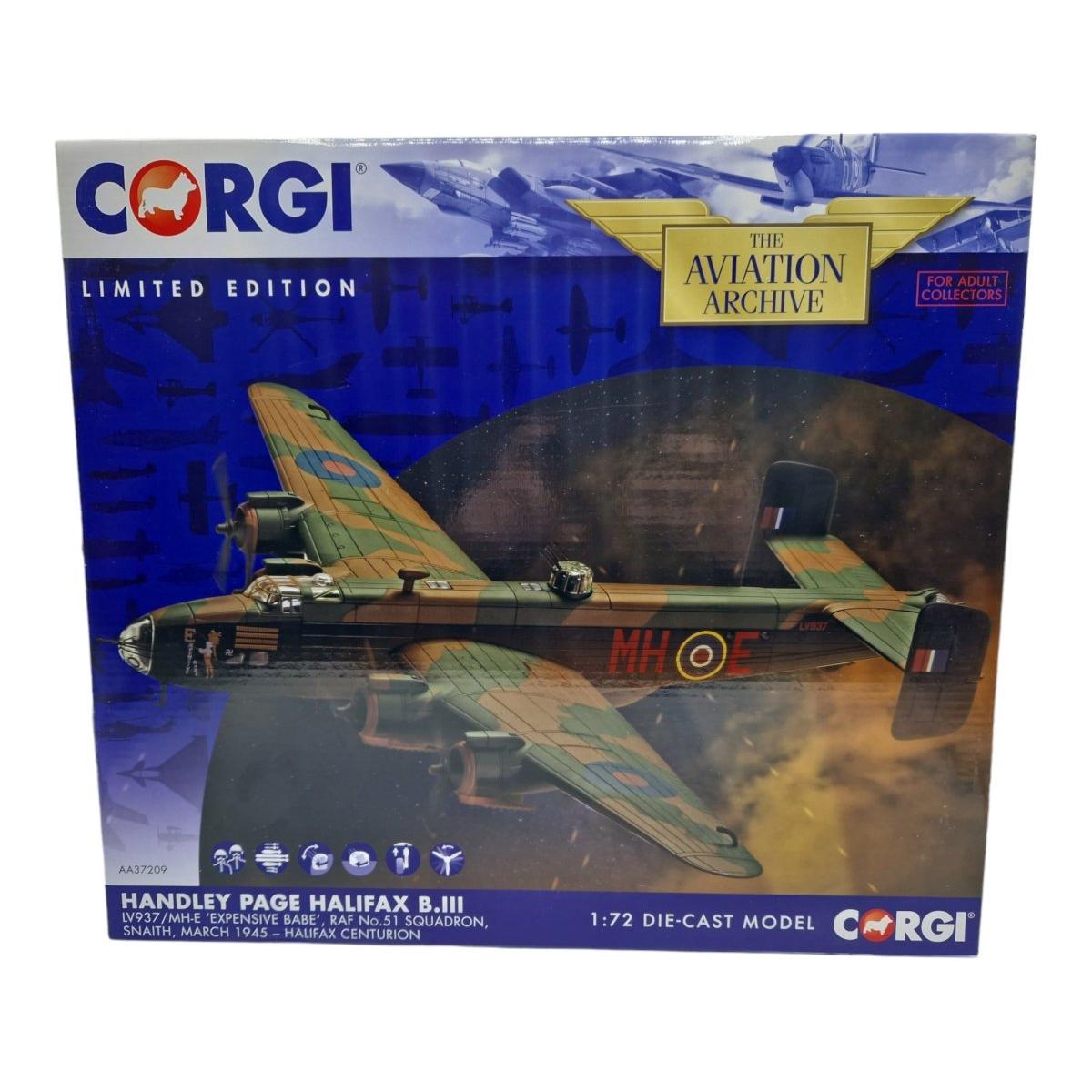 Corgi Aviation Archive 1:72 Handley Page Halifax B.III LV937/MH - E "Expensive Babe" AA37209 - Corgi