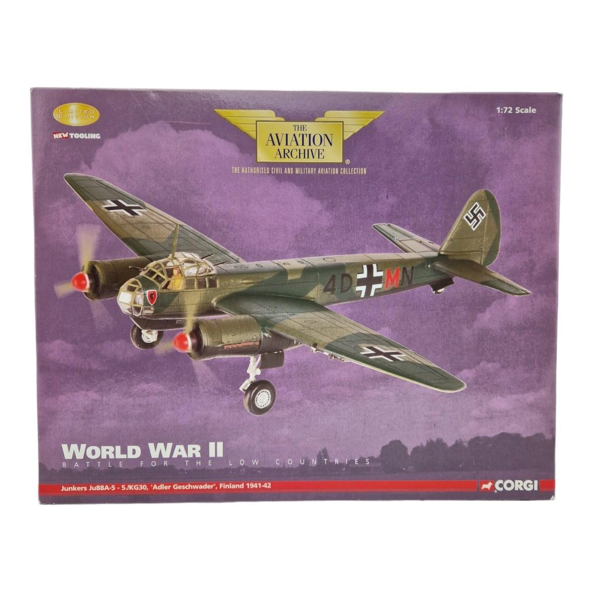 Corgi Aviation Archive 1:72 Junkers Ju 88A - 5 Luftwaffe 5./KG 30 AA36702 - Corgi